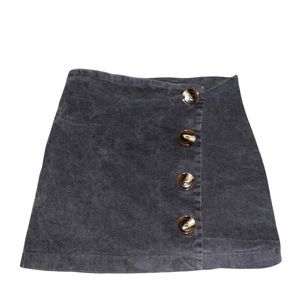 ALTARD STATE VELVET BUTTON SKIRT